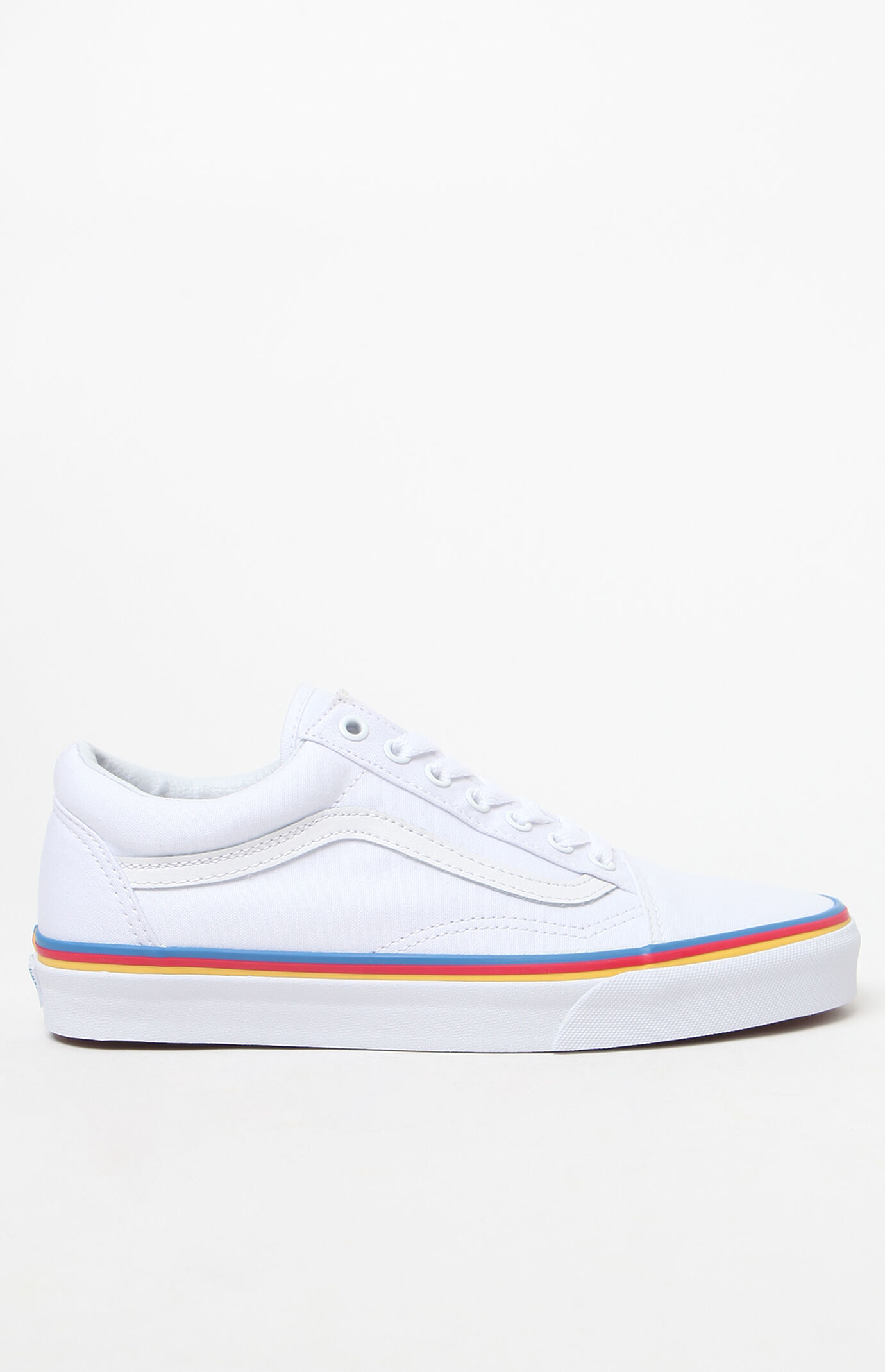 vans rainbow foxing old skool true white womens shoes