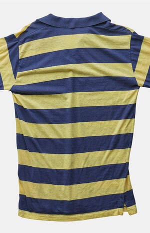 '90s Striped Navy Polo Top image number 2