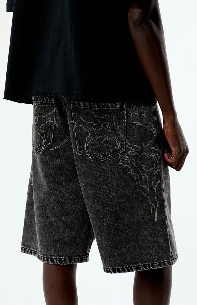 Civil Hostile Bloom Baggy Denim Jorts