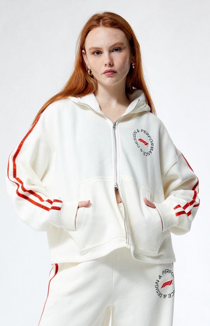 Double zipper hoodie store