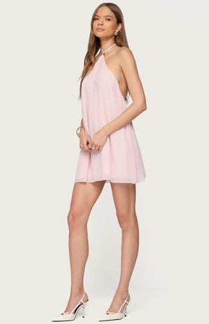 Emeline Backless Halter Mini Dress image number 2