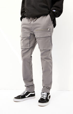 PacSun Utility Gray Front Pocket Slim Cargo Pants | PacSun