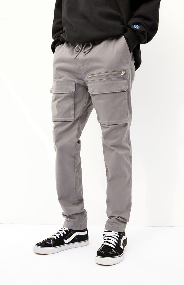 Pacsun Utility Gray Front Pocket Slim Cargo Pants Pacsun