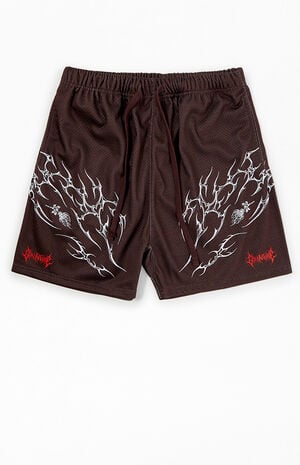 Brown Core Mesh Basketball Shorts