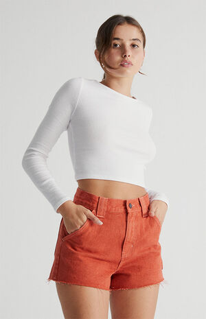 Red Utility Cargo Shorts image number 1