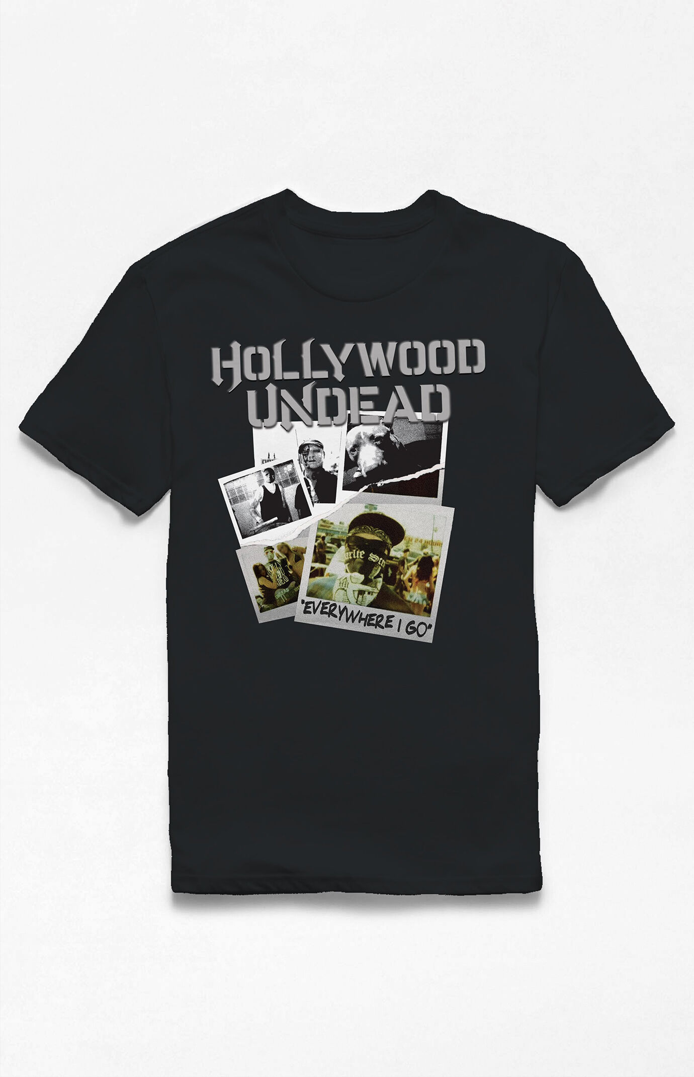 4⬛︎HOLLYWOOD UNDEAD Tシャツ ブラック Hollywood Undead T-Shirt | PacSun