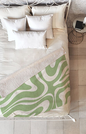 Kierkegaard Design Studio Modern Liquid Swirl Throw Blanket image number 1