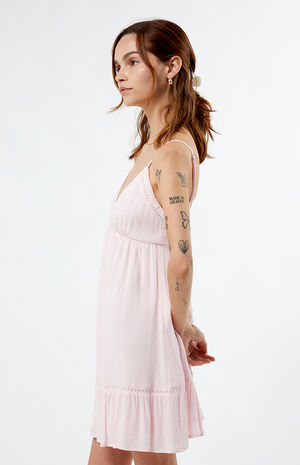 Trim V-Neck Babydoll Dress image number 2