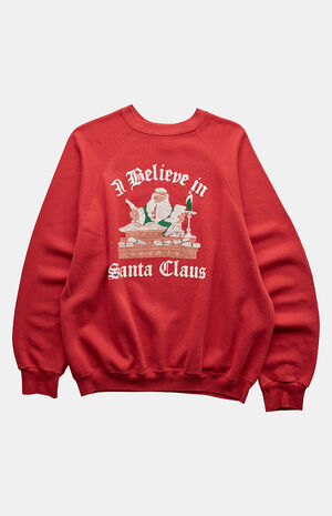 '90s I Believe in Santa Claus Crew Neck Sweatshirt image number 1