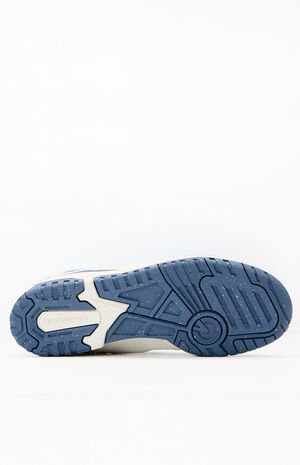 White & Blue 550 Sneakers image number 4