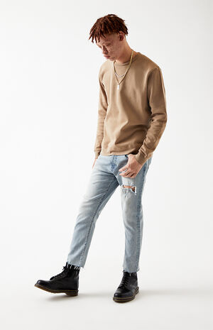Brown Vintage Wash Crew Neck Sweatshirt image number 5