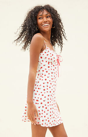 Eliza Floral Tie Front Mini Dress image number 3