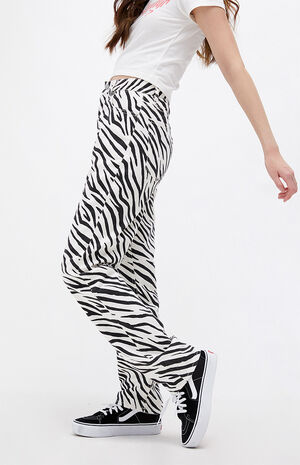 Zebra Print Dad Jeans image number 3