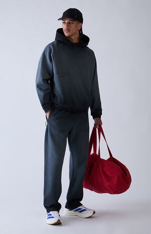 Black Raglan Vintage Wash Heavyweight Hoodie image number 5
