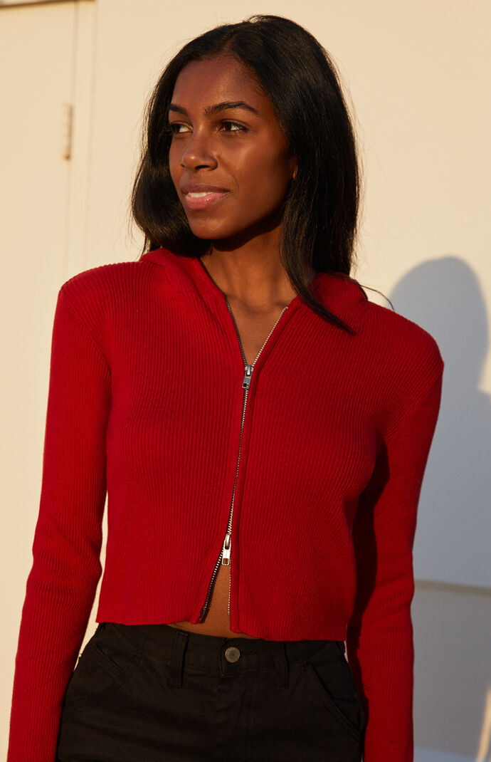 Red arden hoodie Clearance