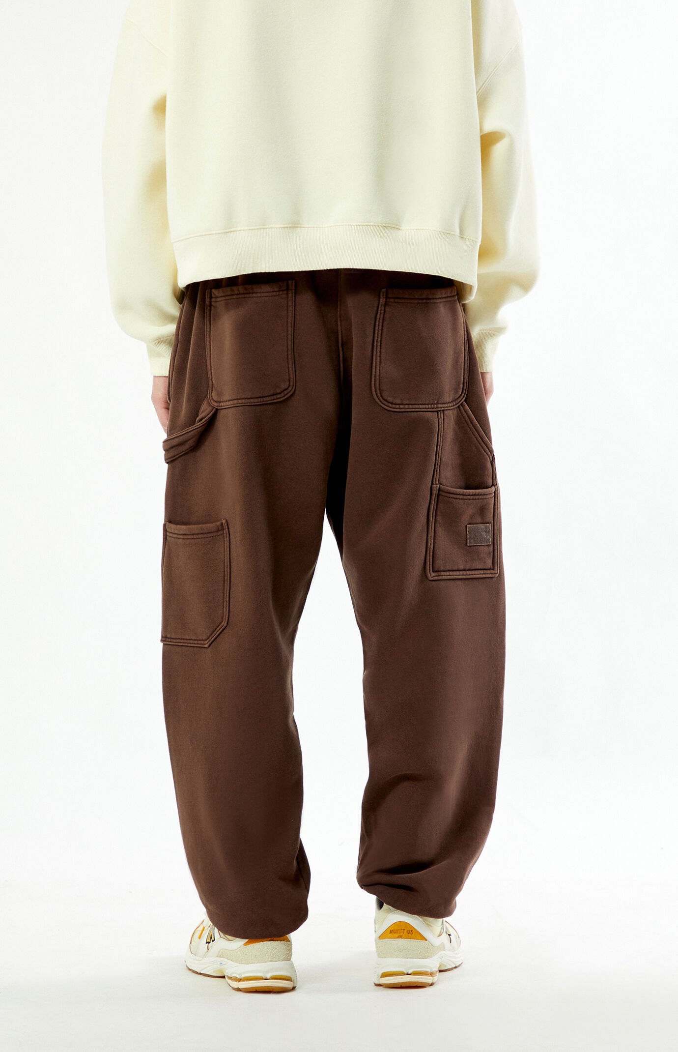 【DISCERNMENT】Rav Carpenter Combined Sweatpants WWCal Sweatpants in light melange grey cotton | WoodWood