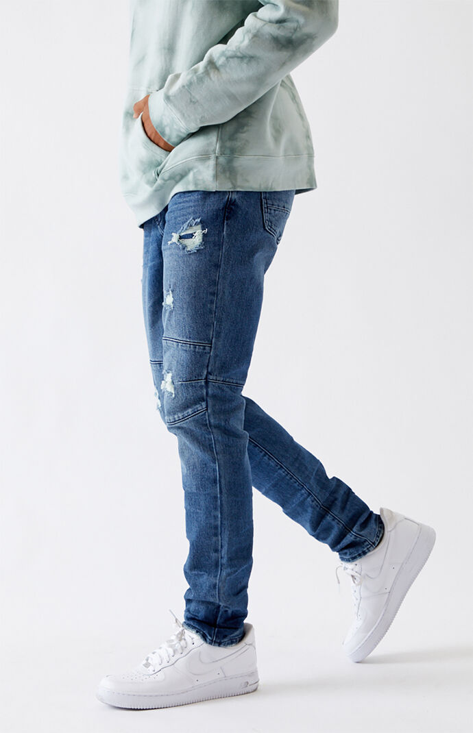 Medium Biker Stacked Skinny Jeans