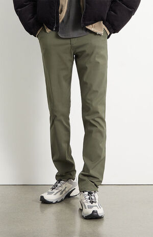 Olive Slim Chino Comfort Stretch Pants image number 2