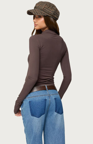 Binta Mock Neck Long Sleeve Top image number 3