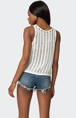 Keziah Sheer Ladder Knit Top image number 4