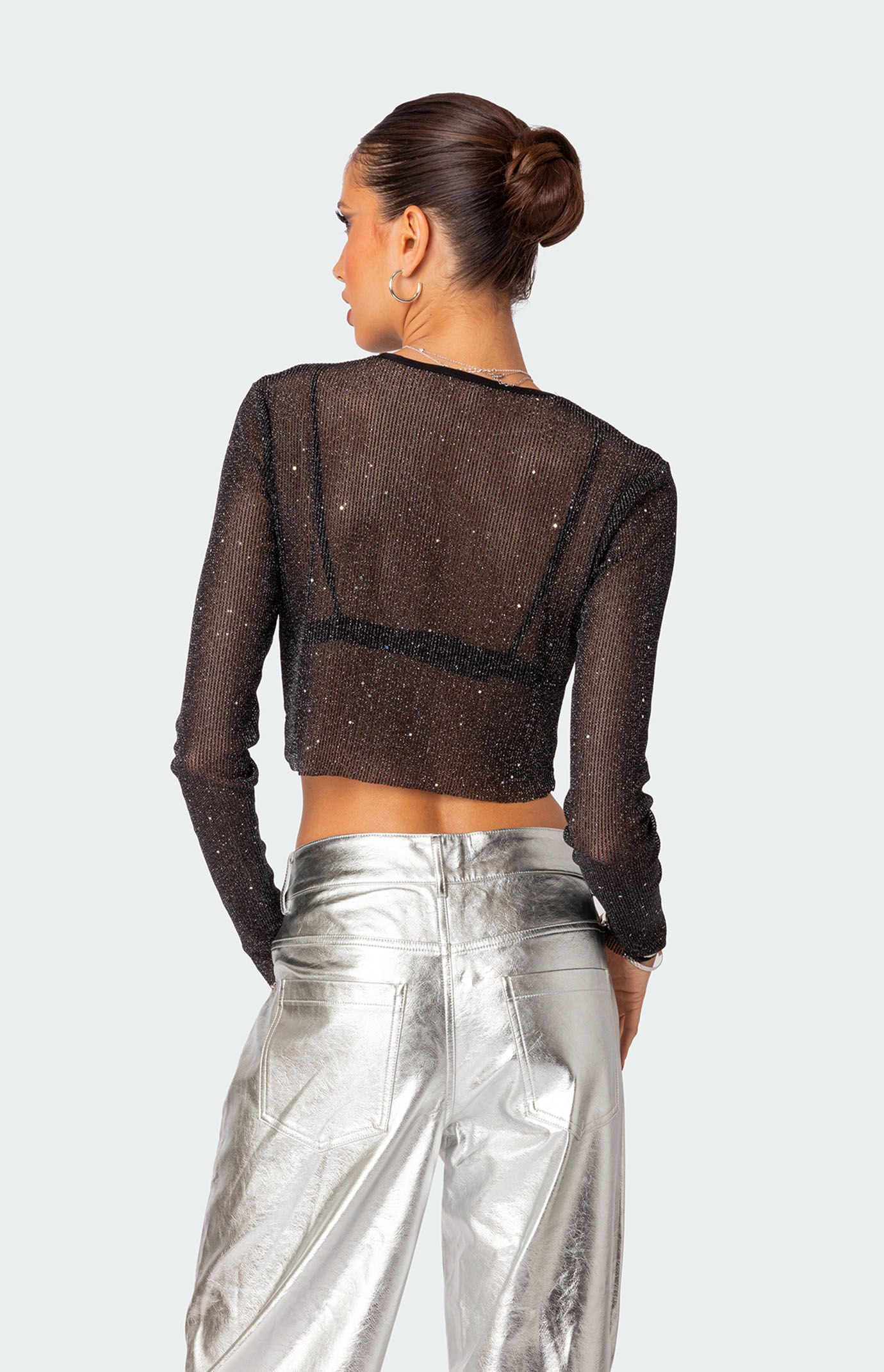 Sheer shimmer top hot sale