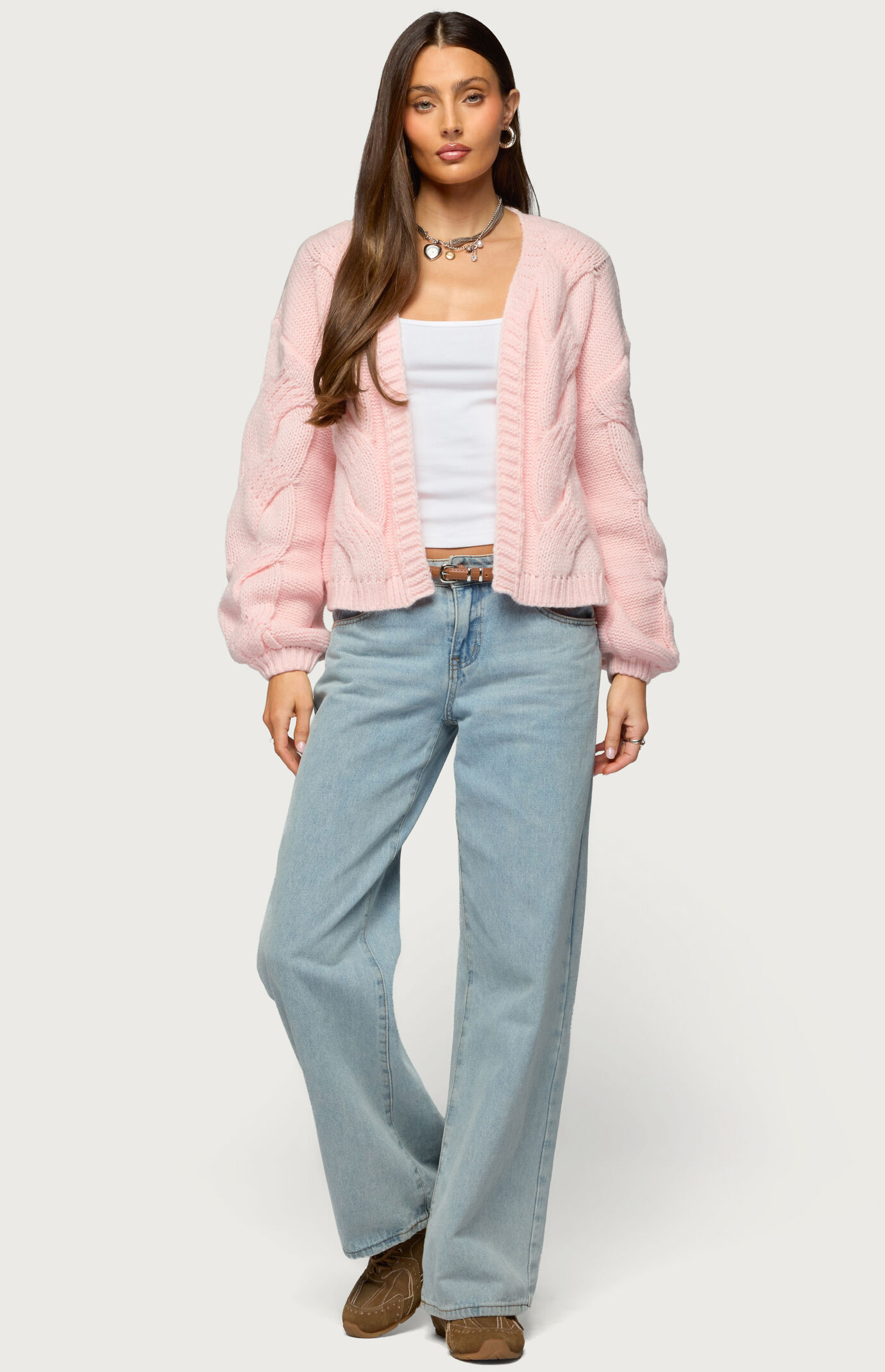 Altar'd State Chana Strawberry Chunky Cardigan at CoolSprings