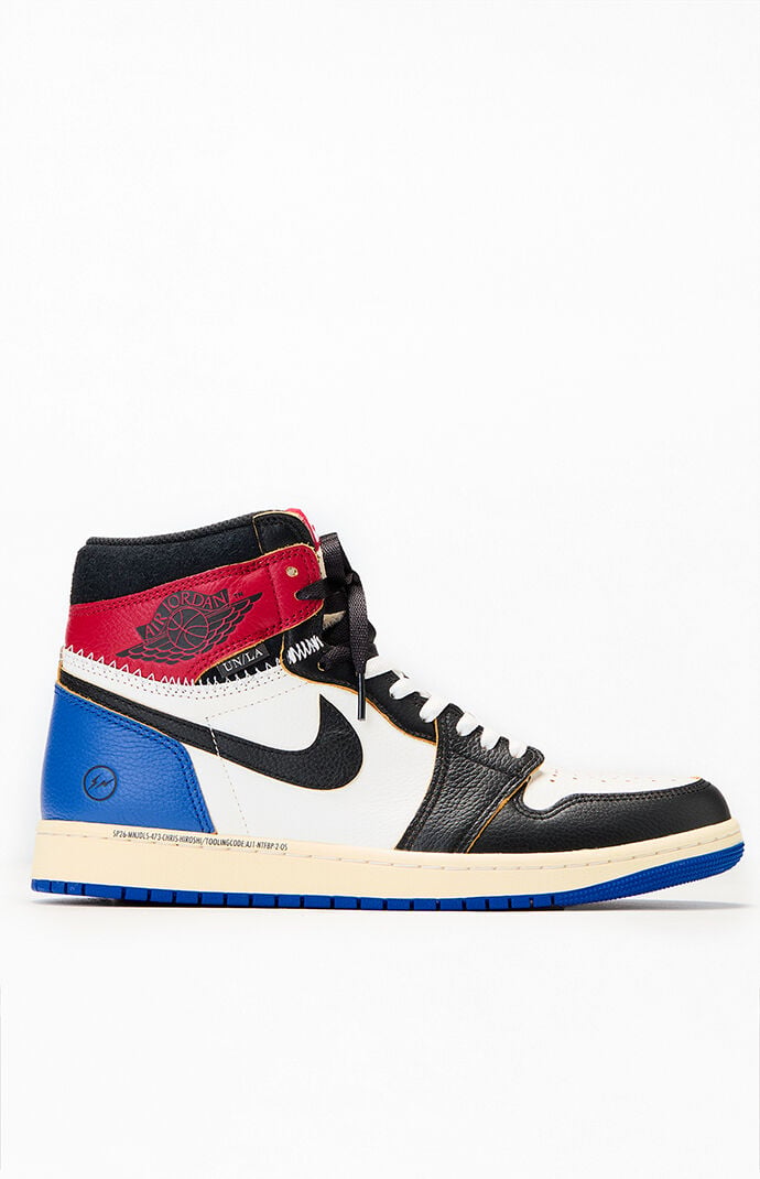 Air Jordan 1 x Fragment Design Union LA Retro High OG Varsity Red Sport Royal Shoes