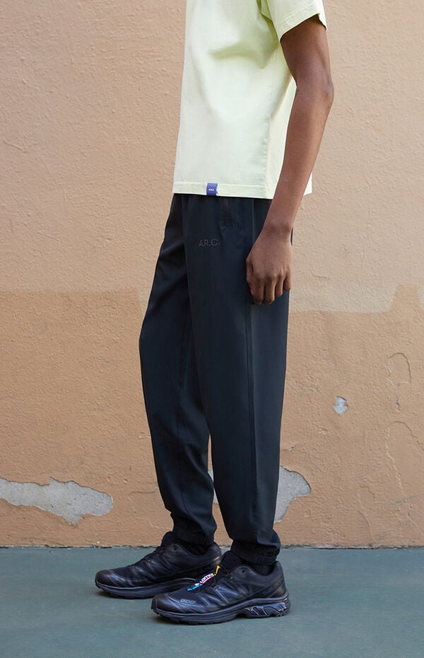 A.R.C. Active Black Nylon Jogger Sweatpants