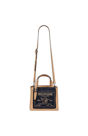 Dark Denim Arvin Buddha Motif Crossbody Tote Bag image number 8