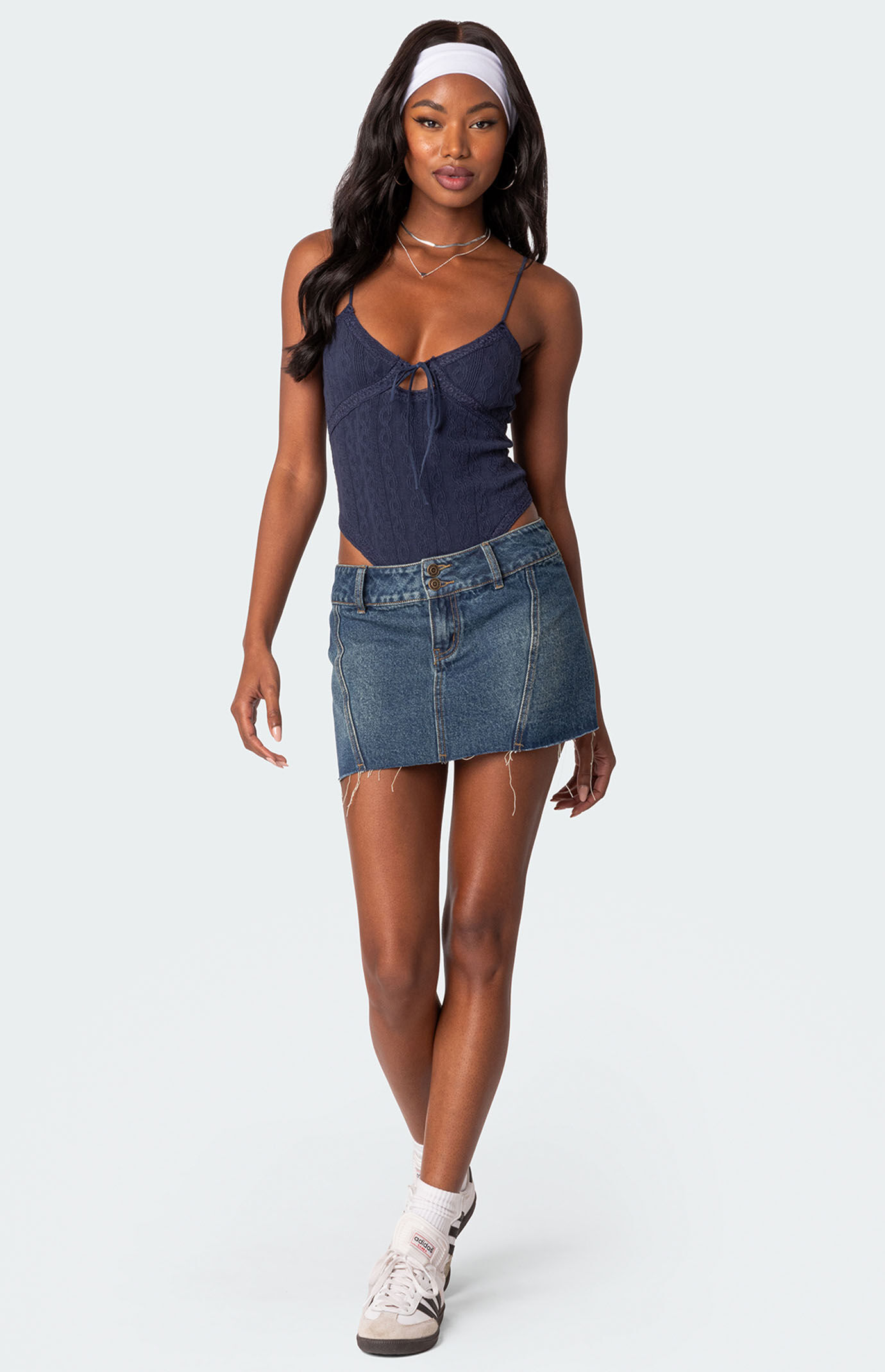 Edikted Lacey Knit Cut Out Bodysuit | Pacsun