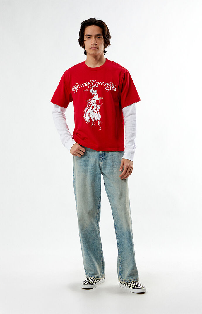 épine emblem piping thermal tops Pacsun Pines 2fer Thermal Long Sleeve T-Shirt | PacSun