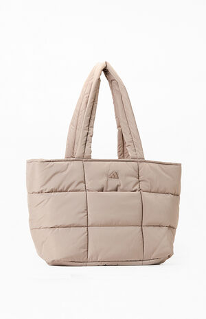 Brown Quilted All Me 3 Tote Bag image number 2