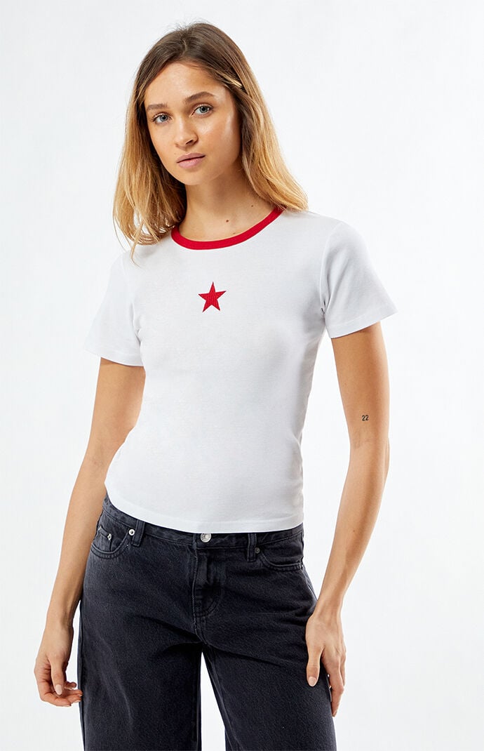 PS / LA Star Embroidered Skimmer T-Shirt | PacSun