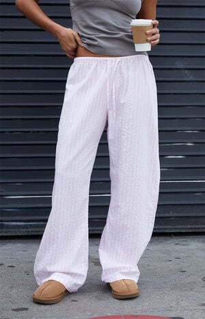 Striped Drawstring Baggy Lounge Pants image number 2
