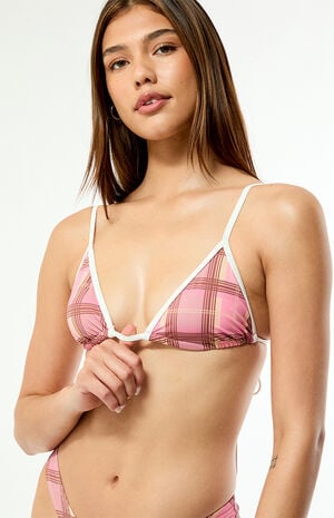 Plaid Angel Triangle Bikini Top image number 3