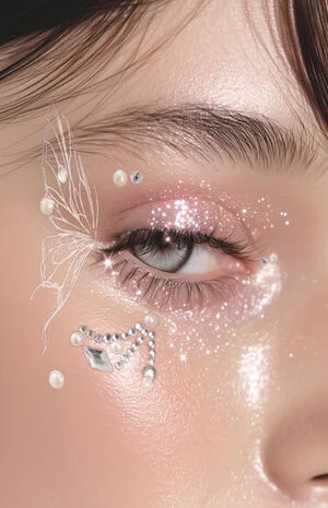 Whimsical Wings Face Stickers image number 1
