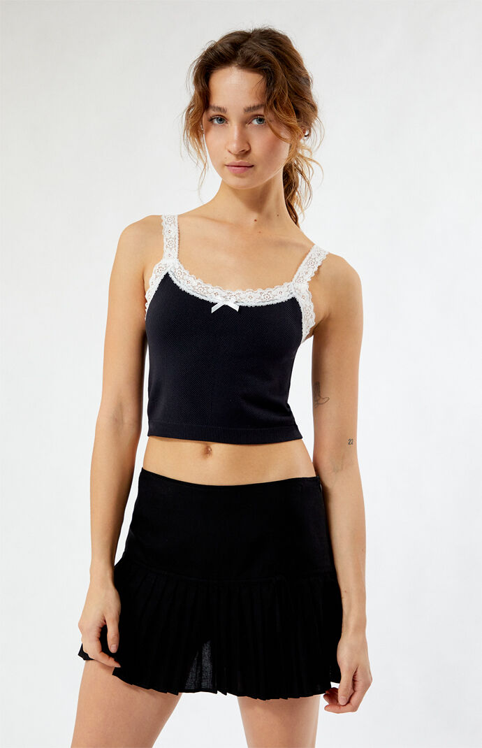 な*）様 ANDWANG Cross lace tanktop andwang Cross lace tanktop Black 黒