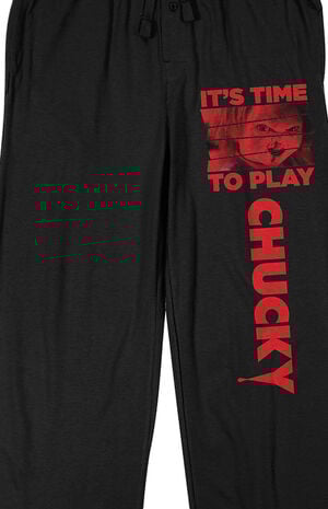 Chucky Time To Play Men's Black Sleep Pajama Pants image number 2