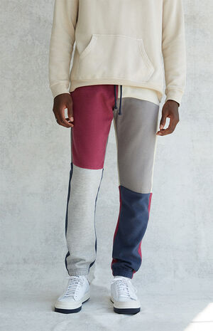 Basic Patchwork Sweat Pants image number 1