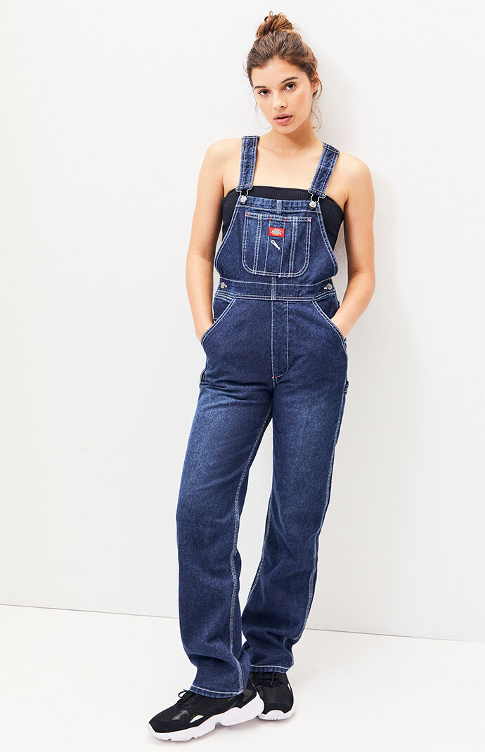 dickies denim overalls