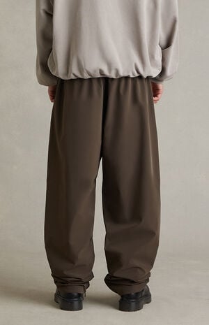 Brown Active Trace Baggy Track Pants image number 6