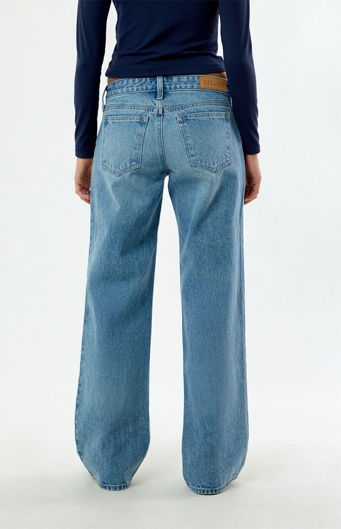 Pacsun Zoe Low Rise Girlfriend Jeans Light Blue Wash