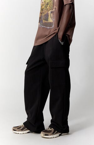 Black Fleece Extreme Baggy Cargo Sweatpants image number 3
