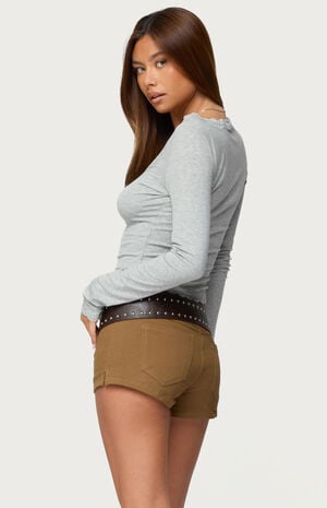 Gayle Lacey V Neck Long Sleeve Top image number 3