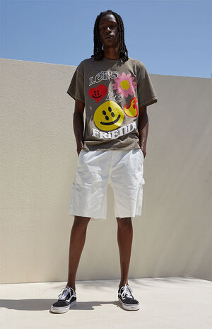 White Carpenter Shorts image number 2