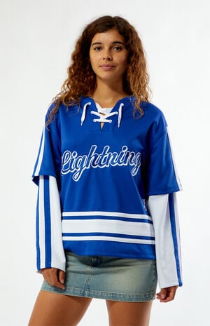 x NHL Tampa Bay Lightning Layered Long Sleeve Hockey Jersey image number 1
