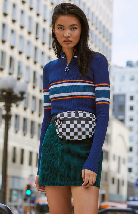 Kendall And Kylie Clothing Pacsun Zip Up Mock Neck Sweater Kendall Kylie