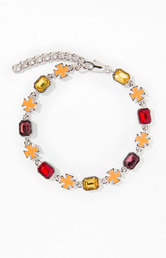 ブレスレット ROMANTINUER SN141 BLACK STONE BRACELET Men's Link Bracelet with Black Diamonds (1/7 ct. tw.)