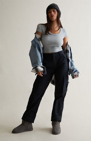 Tessa Scoop Short Sleeve Crop Top image number 1