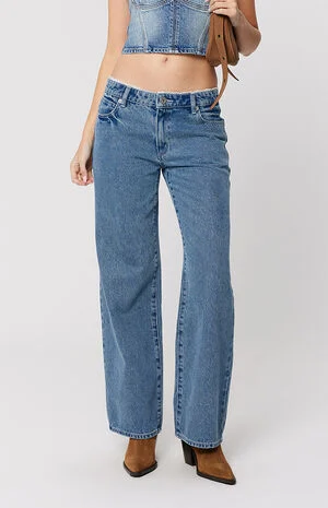 Selena Lace 99 Low Rise Baggy Jeans image number 1